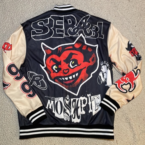 Repent Misfits Serabl Unleash The Chaos Moshpit Bomber Jacket - Picture 3 of 11